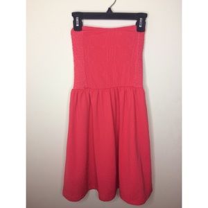 Coral I’m in Love with Derek Mini Strapless Dress